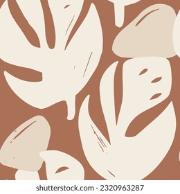 Vivid Seamless Nature Tree Element Background. Dark Repetitive Classic Spring Decor, Seamless Vector. Hippie Continuous Elegant Retro Quill Art. 