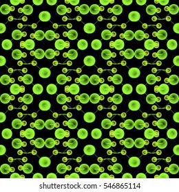 Vivid seamless pattern with abstract geometrical shapes.