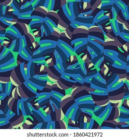 Vivid Seamless Pattern. Eco Repeated Vintage Graphic Foliage. Spring Repeated Hawaii Graphic Background. Green Seamless Summer Vector Art. Tropical, Monstera Pattern,