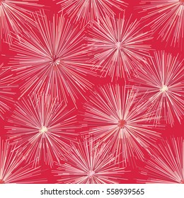 Vivid seamless pattern with effect abstract geometrical shapes.
