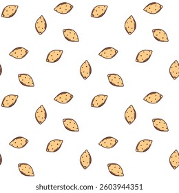 vivid seamless pattern with lemon fruit