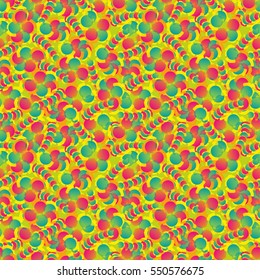 Vivid seamless pattern with unusual abstract geometrical shapes.