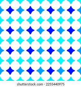 Vivid seamless repeating pattern of blue and dark blue rhombus for wallpapers, textile, fabric and other surfaces