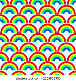 Vivid seamless repeating pattern of colorful rainbow for wallpapers, textile, fabric and other surfaces