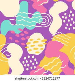 Bonito Papel De Crítica Vivid Seamless Round. Luminosa Y Contemporánea Superficie Moderna, Sin Pañuelos. Silhouette Set de Mano Elegante e Infinito Blanco