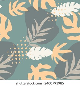Vivid Seamless Summer Isolated Decor Background. Black Continuous Decoration Tropic Lines, Seamless Vector. Blue Repetitive Elegant Organic Shape Pattern. 