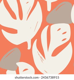 Vivid Seamless Summer Modern Shape Wallpaper. Dark Endless Elegant Tree Paint, Seamless Pattern. Colorful Repetitive Contemporary Trendy Lines Vector. 