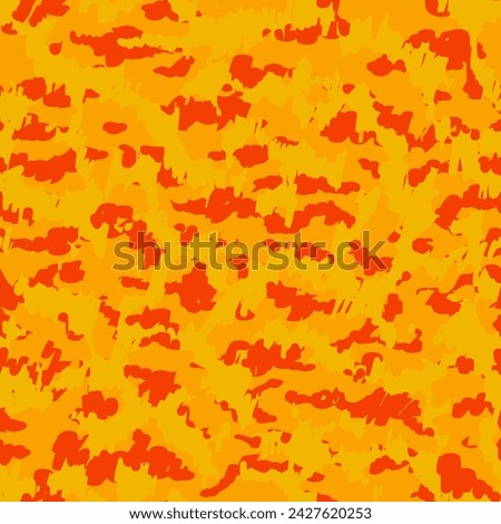 Vivid Seamless Urban Vector Illustration. GoldBlue Repeated Digital Graphic Artwork. Red Repeated Summer Graphic Art. Camouflage Fabric Colorful  Seamless Pattern.