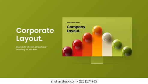 Vivid site screen vector design illustration. Original desktop mockup landing page concept.