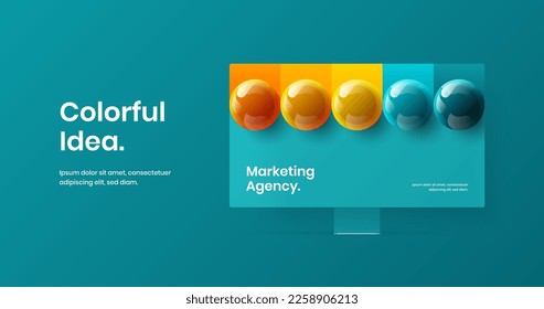 Vivid site vector design concept. Unique display mockup banner illustration.