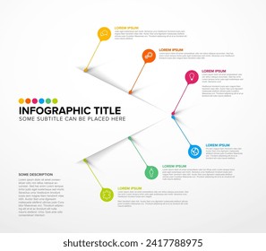 Una plantilla infográfica vívida y elegante con elementos coloridos con texto de marcador de posición. Este diseño es adecuado para presentar datos e información con claridad.

