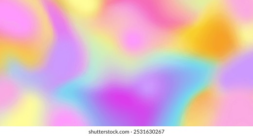 Vivid Soft Gradient Background. Minimal Blurred Texture. Abstract Holographic Blur Vector.