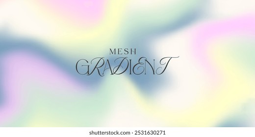 Vivid Soft Gradient Background. Minimal Blurred Texture. Abstract Holographic Blur Vector.