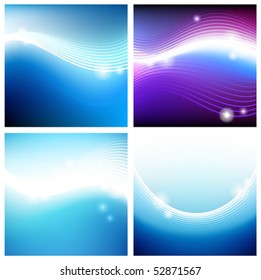 Vivid space backgrounds. Vector illustration. Illustrator mesh tool used.
