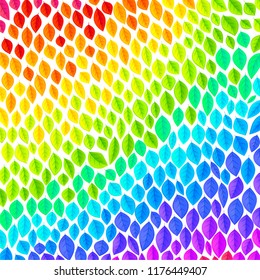 Vivid spectrum colors vector leaves rainbow abstract background