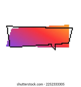 Vivid Sprachblase.African Africa, Vektorgrafik, die leicht zu bearbeiten ist.
