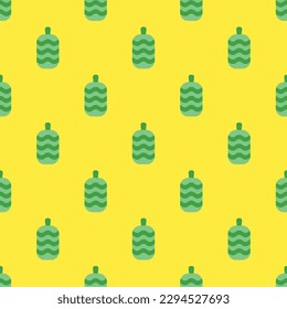 Vivid square tile with a playful food design. Seamless pattern with watermelon on black leather jacket background. Design for a botanical print.