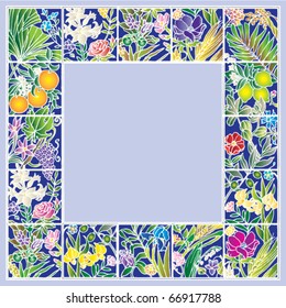 vivid stained glass decorative frame