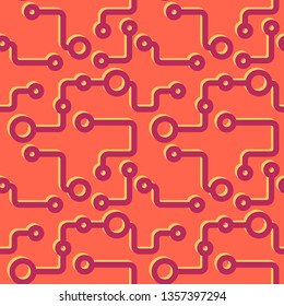 Vivid summer abstract hand-drawn sketch. Vector circuit pattern for textile, prints, wallpaper, wrapping paper, web decor etc.