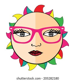 Vivid Sun with glasses