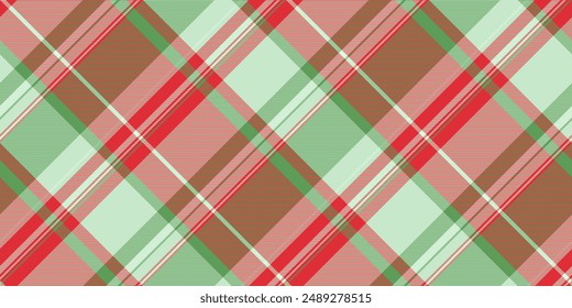 Vivid tartan check vector, give background texture plaid. Plain seamless textile fabric pattern in light and red colors palette.