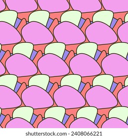 Vivid Textile Fabric Seamless Pattern Background Print Swatch. Cute Bright Funny Kawaii Seamless Wrapping Paper Print Swatch Decoration Design. Seamless Textile Fabric Kid Happy Birthday Party Decor 