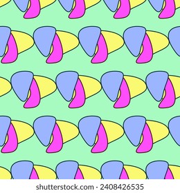 Espectáculo de impresión en segundo plano de tela de tejido vivo y sin soldadura. Cute Brillante Funny Kawaii Diseño De Decoración De Papel De Envoltura Sin Precas. Tejido textil sin inconveniente infantil feliz cumpleaños decoración 