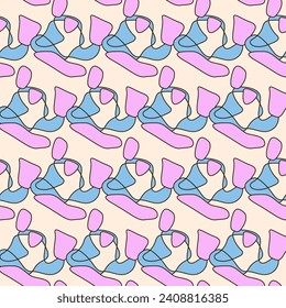 Vivid Textile Fabric Seamless Pattern Background Print Swatch. Cute Bright Funny Kawaii Seamless Wrapping Paper Print Swatch Decoration Design. Seamless Textile Fabric Kid Happy Birthday Party Decor 
