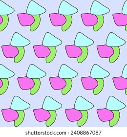 Vivid Textile Fabric Seamless Pattern Background Print Swatch. Cute Bright Funny Kawaii Seamless Wrapping Paper Print Swatch Decoration Design. Seamless Textile Fabric Kid Happy Birthday Party Decor 