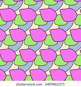 Vivid Textile Fabric Seamless Pattern Background Print Swatch. Cute Bright Funny Kawaii Seamless Wrapping Paper Print Swatch Decoration Design. Seamless Textile Fabric Kid Happy Birthday Party Decor 