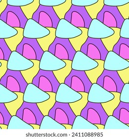 Vivid Textile Fabric Seamless Pattern Background Print Swatch. Cute Bright Funny Kawaii Seamless Wrapping Paper Print Swatch Decoration Design. Seamless Textile Fabric Kid Happy Birthday Party Decor 