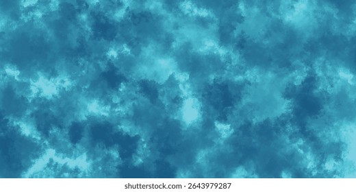 Vivid and Textured Cloudscape in Vibrant Blue-Green Shades on a Clear Day


