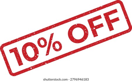 Vivid textured red rubber stamp effect showing 