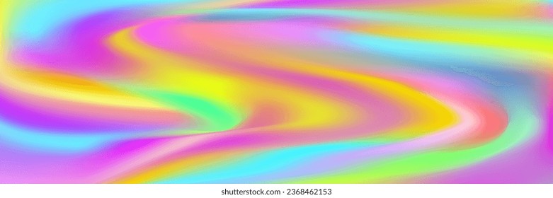 Vivid Unicorn Background. Trendy Purple Holographic Horizontal Background. Premium Vector.