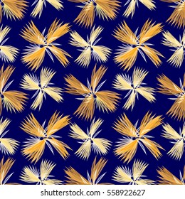 Vivid unusual seamless pattern with abstract geometrical flowers.
