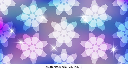 Vivid vector background with snowflakes soft color.