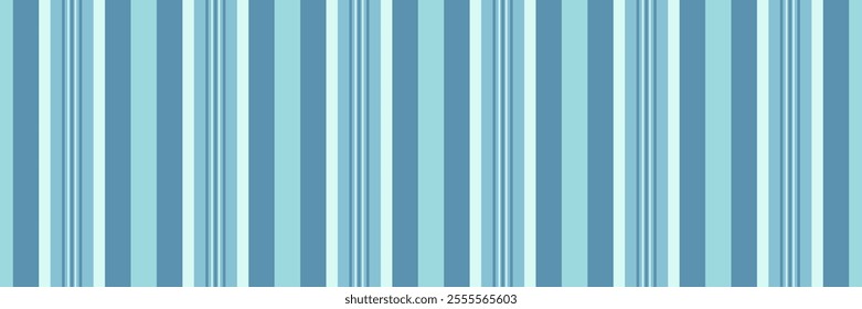 Vivid vertical background lines, stage vector fabric pattern. Workshop textile texture stripe seamless in cyan and light colors palette.