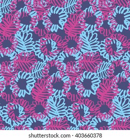 vivid violet vector seamless pattern of tropical floral 
