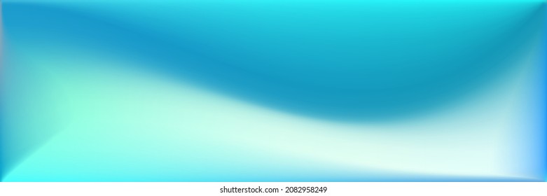 Vivid Water Wavy Gradient Mesh. Blank Blurred Background. Sea Colorful Color Smooth Surface Illustration. Natural Multicolor Horizontal Lines Backdrop. Bright Indigo Wavy Gradient Mesh.