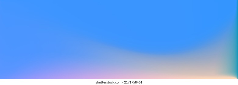 Vivid Wasser Wavy Gradient Mesh. Türkisfarbener, unscharfer, strahlender Mesh. Horizontaler Hintergrund des natürlichen Ozeans. Farbe Mehrfarbige Regenbogen-Smooth Surface Illustration. Hintergrund der Meeresbüros