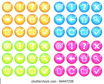 Vivid web buttons. Vector illustration.