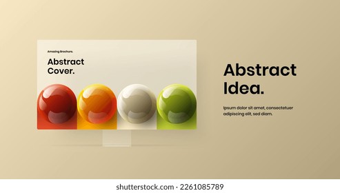 Vivid web project design vector illustration. Premium display mockup banner concept.