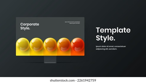 Vivid web project vector design illustration. Abstract display mockup presentation concept.