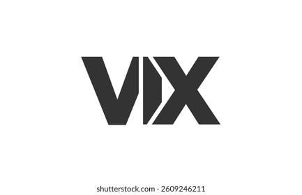 VIX logo design template with strong and modern bold text. Initial based vector logotype featuring simple and minimal typography. Trendy company identity ideal for businesses brand presence.