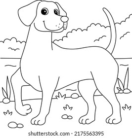  Vizsla Dog Coloring Page for Kids