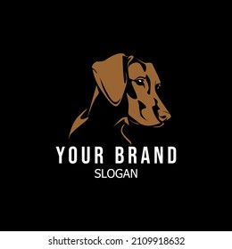 vizsla dog head logo vector 