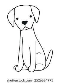 Ilustração do desenho da linha do vetor do cachorro de Vizsla