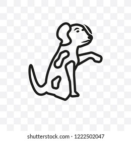 Vizsla dog vector linear icon isolated on transparent background, Vizsla dog transparency concept can be used for web and mobile