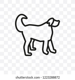 Vizsla dog vector linear icon isolated on transparent background, Vizsla dog transparency concept can be used for web and mobile