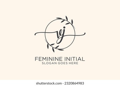 Initial VL beauty monogram and elegant logo design, handwriting